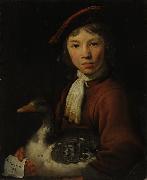 Jacob Gerritsz Cuyp A Boy with a Goose Norge oil painting reproduction